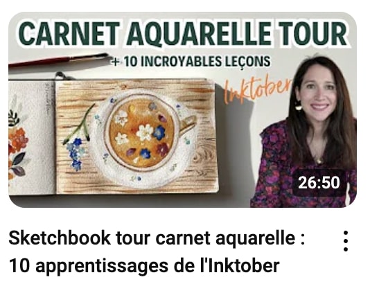 Youtube inktober bonjour couleurs sketchbook tour