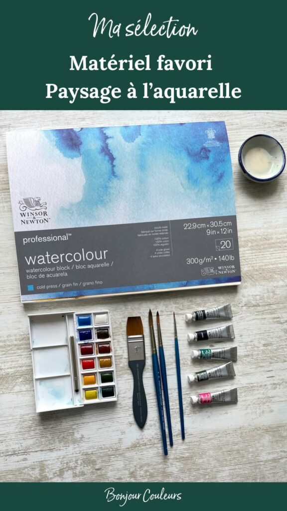 Materiel aquarelle paysage selection