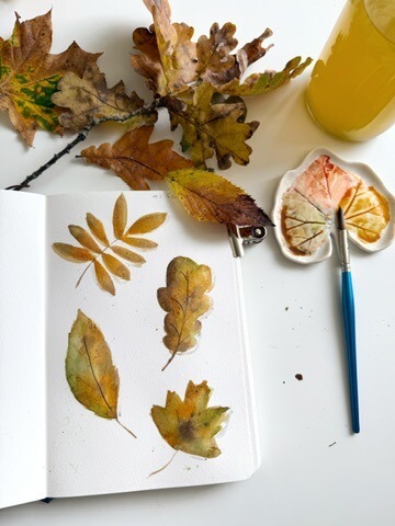 Feuilles d'automne aquarelle par bonjour couleurs