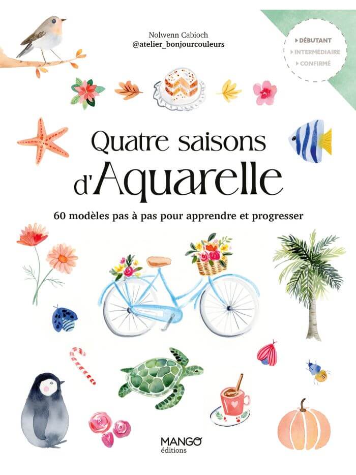 livre Bonjour Couleurs Aquarelle couverture MANGO éditions